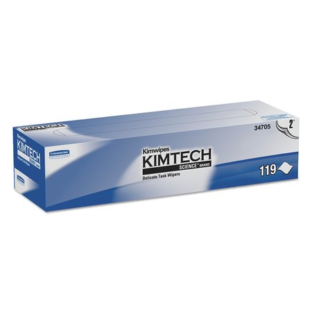 KIMTECH Kimwipes Delicate Task Wipers, 2-Ply, 11 4/5 x 11 4/5, 119/Box, PK15 34705